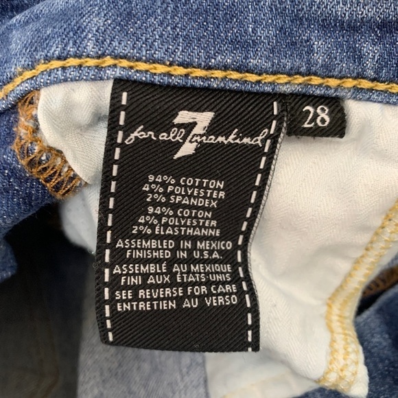 7 for all mankind Roxanne Ankle Fray Jeans in Bright Houston Size 28 - Picture 9 of 9